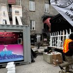 In Montreal wurde eine provisorische Bar eingerichtet … vor einer bestehenden Bar